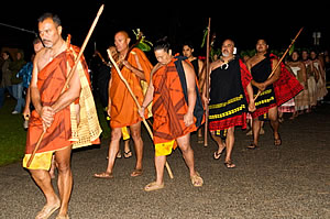 Hawaiian activists commemorate the Battle at Nu'uanu Pali. Photo by Milton Diamond  