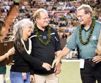 Marion and Don Murphy with UH President David McClain