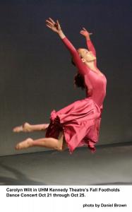Carolyn Wilt in UHM Kennedy Theatre's Fall Footholds Dance Concert Oct. 21 through Oct. 25