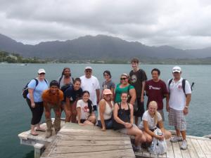 Hawai‘i Institute of Marine Biology’s Coconut Island in Kaneohe Bay field study participants