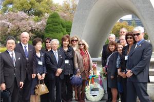 Rotary Club members commemorate 30th anniversary of sister partnership in Hiroshima, Japan.