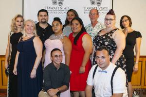 Leeward Students, Faculty, and Administrators at the 2016 HSTC Po'okela Awards