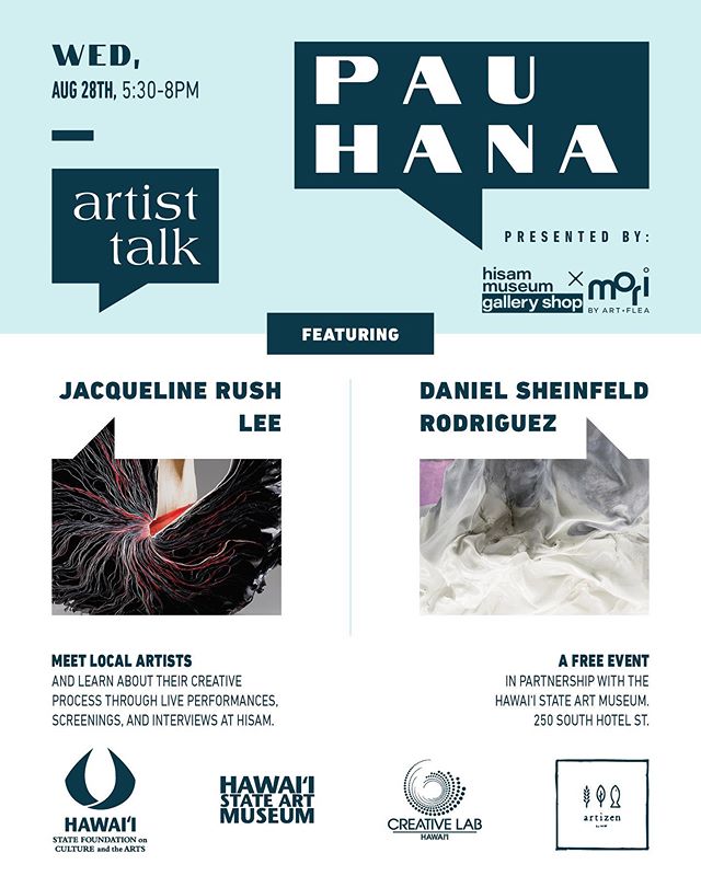 Flyer for HISAM Pau Hana event 8/28/19