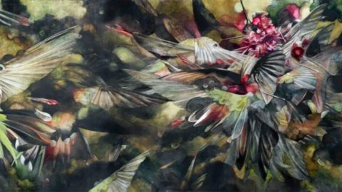 painting titled sky burial by emily mcilroy