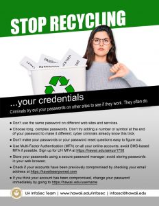 link to flyer with tips to avoid reusing your credentials