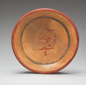 Photograph of Mayan ceramic plate