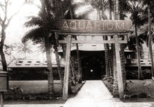 Historical photo of Waikiki Aquarium in 1921