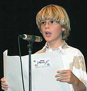 young poet reading