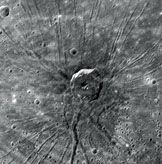 image of volcanic crater on Mercury