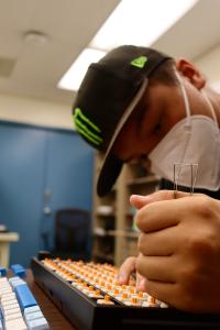 Students are mentored by UH STEM majors in computer and keyboard building.