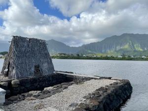 A hale at Heʻeia fishpond. Credit: Anne Innes-Gold.