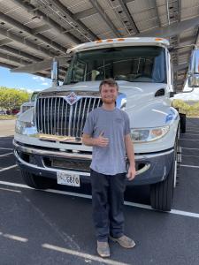 John McGee, a student in the Commercial Motor Vehicle program at Leeward Community College. 