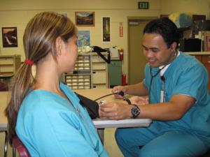 Maui students Diana Duenas and Jovan Saragena