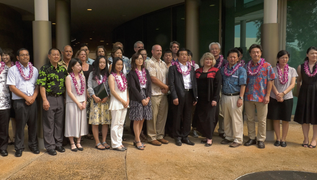 Students and representatives from Tohoku University at UH Manoa