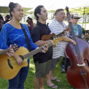Traditional Makahiki games, mele part of Hawaiian language celebration