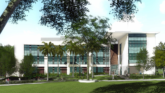Render of the Life Sciences building