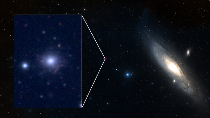 star cluster near andromeda