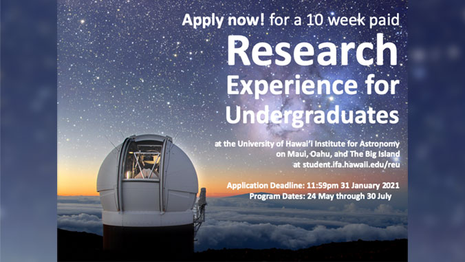 flyer for research experience for undergraduates