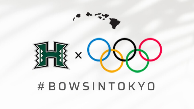U H athletics logo and Olympic logo