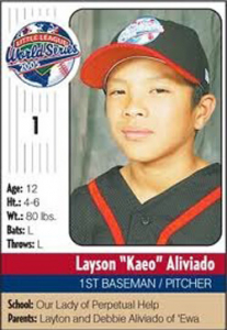 little league baseball card