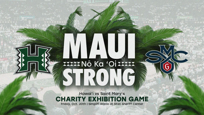 Menʻs basketball Maui strong game announcement 