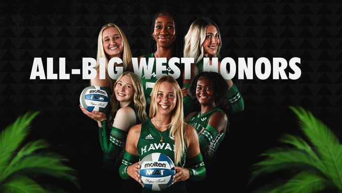 Rainbow Wahine players Big West honors announcement