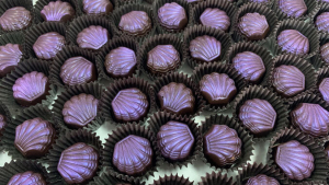 Ube chocolate that was served at the event