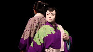 Actors in kabuki costume and make up