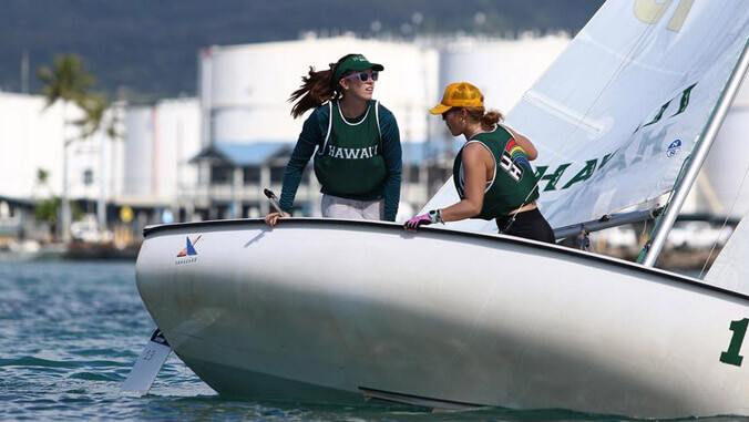 Rainbow Wahine sailing 