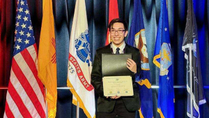 Carlos at an Air Force science fair