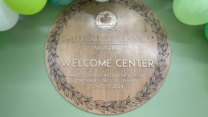 large plaque for the new center