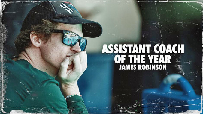 James Robinson and Assistant Coach of the Year grphic