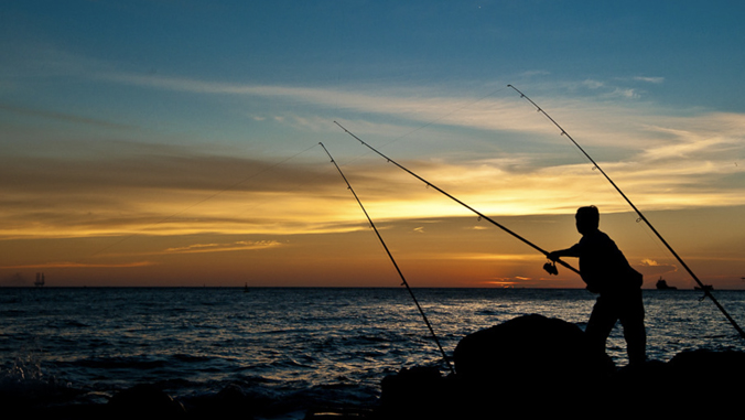 person fishing