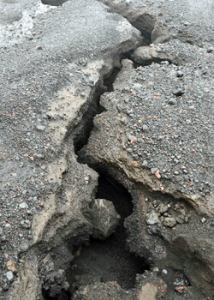 crack in the road