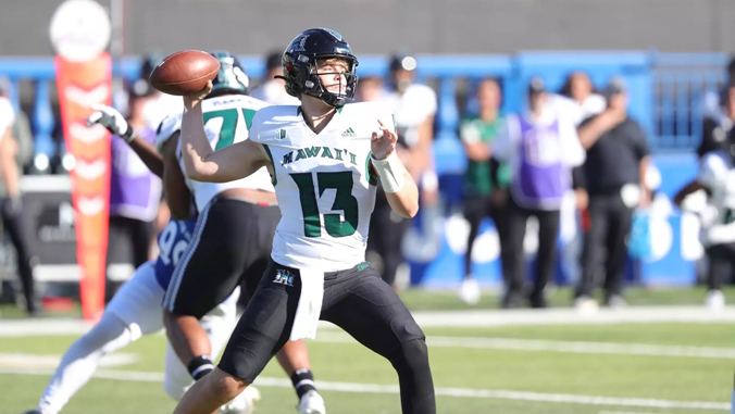 player throwing a football on the field