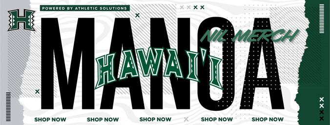 Manoa Hawaii merch graphic, UH athletics logo