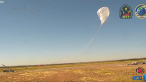 large balloon in space