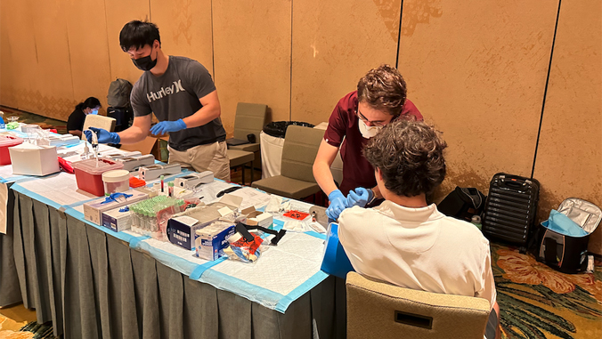 person getting their blood drawn