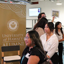 Television anchor, communications pros network with UH students