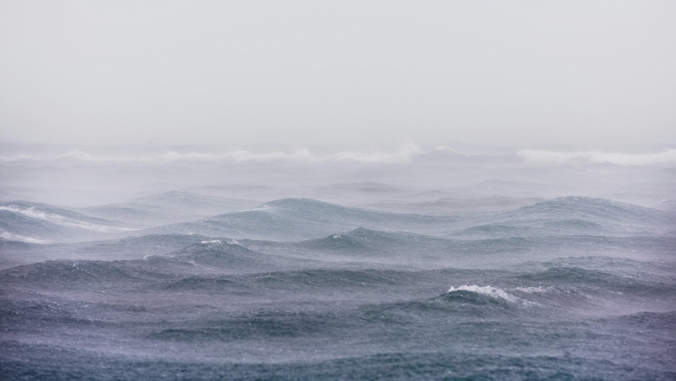 rain on ocean