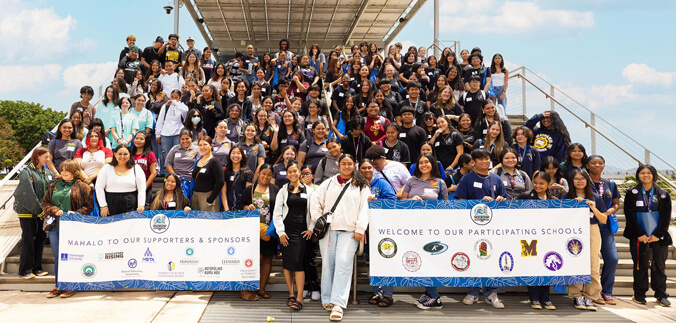 large group of students