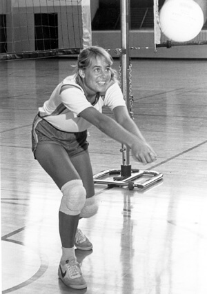 woman playing volleyball