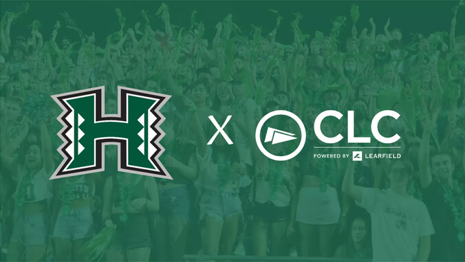 U H athletics logo x C L C logo