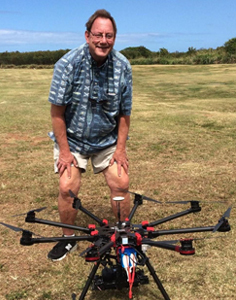 man with drone