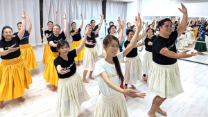 people dancing hula