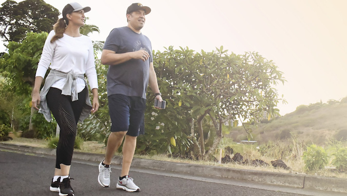 two people taking a walk