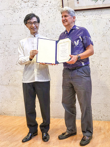 Nishida and Lassner holding degree