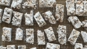 Date sticks on a cooling rack