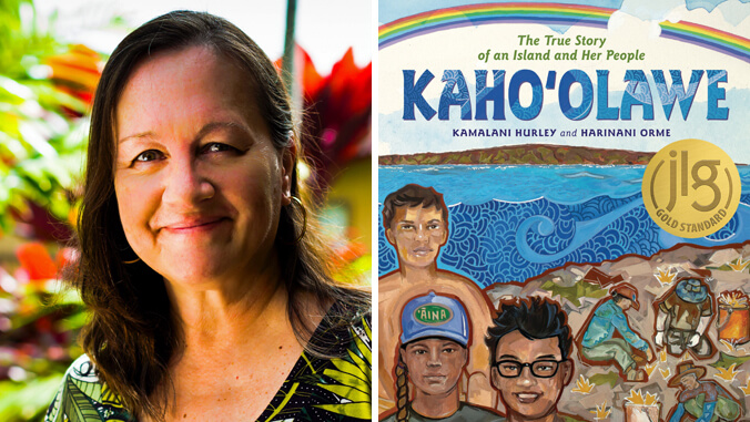 Kamalani Hurley headshot and Kahoolawe book cover