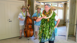 Lassner dancing hula